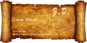 Zana Dina névjegykártya
